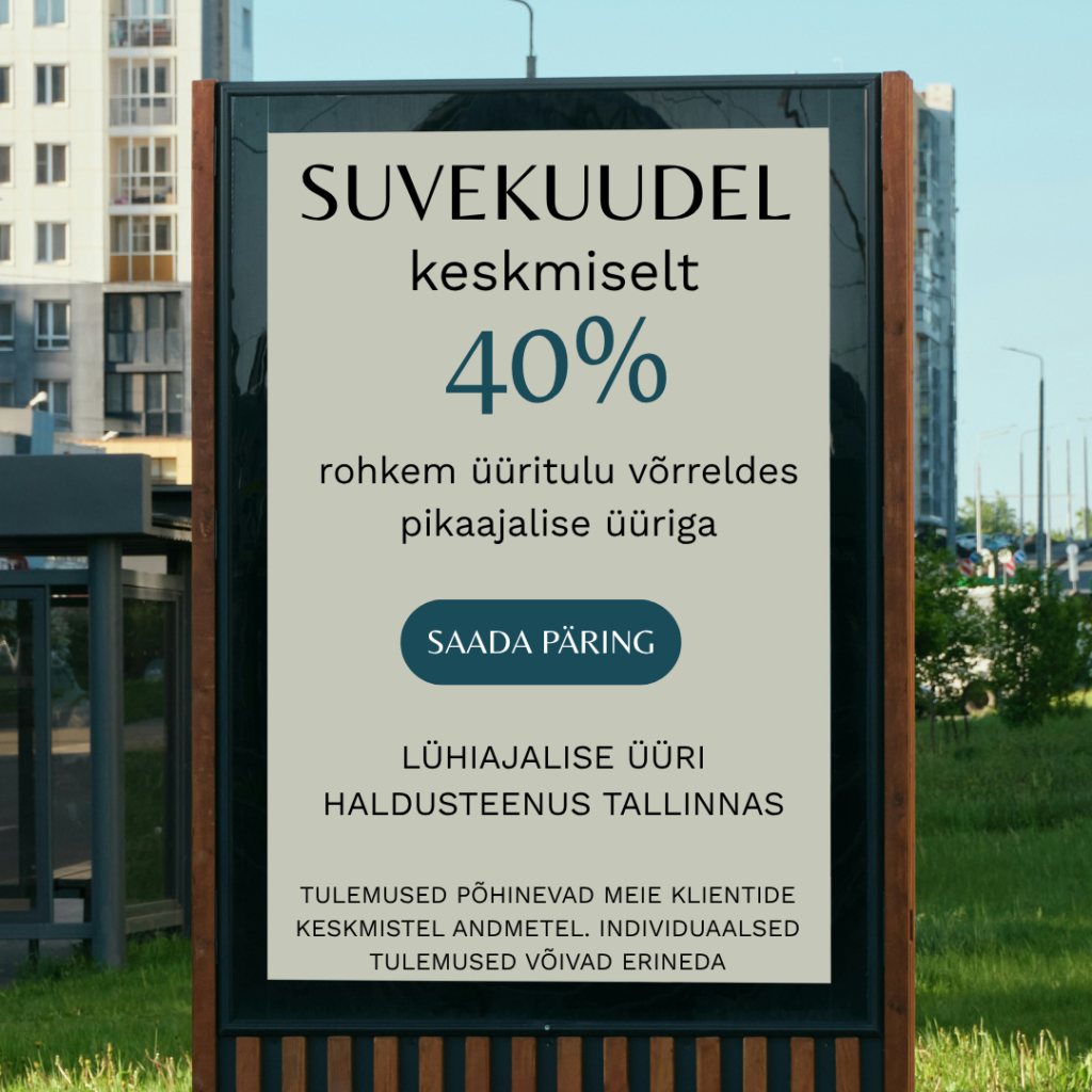 Lühiajalise üüri haldusteenuse Meta reklaamibänner